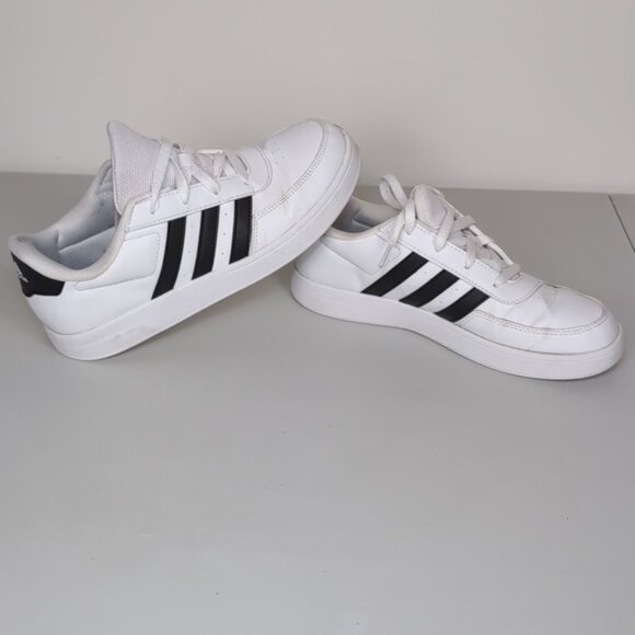 Adidas Unisex Breaknet Sneakers Tennis Court Lace Up Faux Leather Size 6 Shoes - Picture 5 of 11